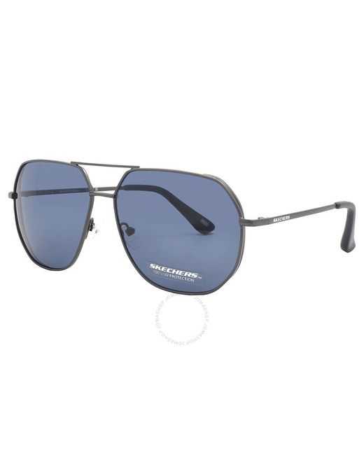Skechers Blue Pilot Sunglasses Se6150 07v 61 for men