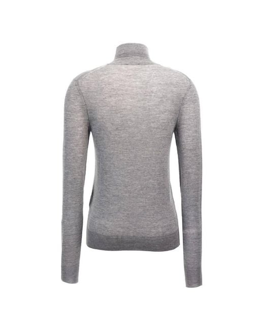 Saint Laurent Gray Wool Turtleneck
