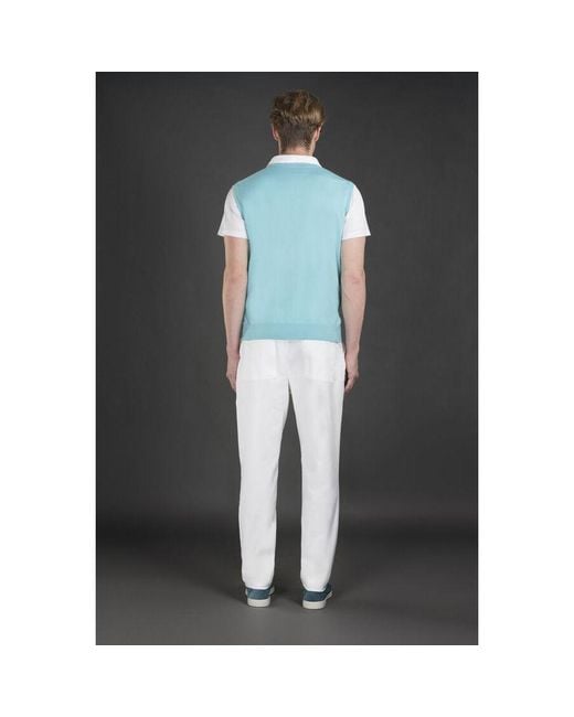 Moorer Black Light Sleeveless Sweater for men
