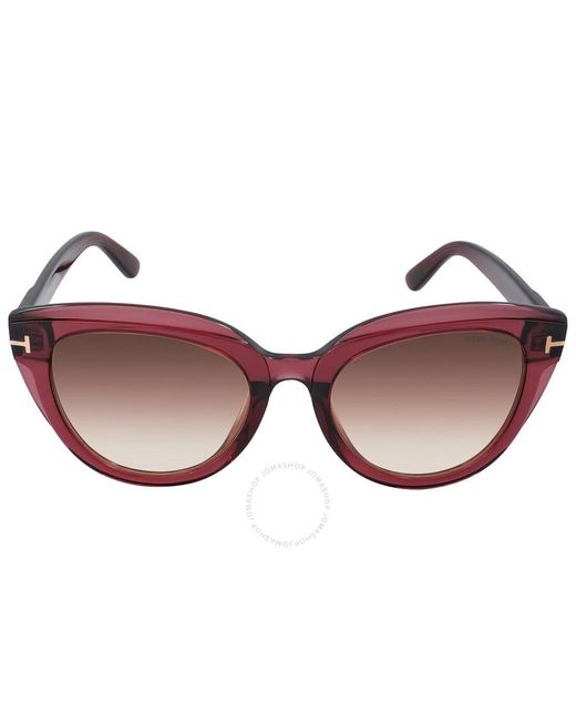 Tom Ford Pink Tori Gradient Cat Eye Sunglasses Ft0938 69t 53