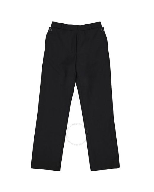 Burberry Black Pocket Detail Wool Mohair Tailored Trousers