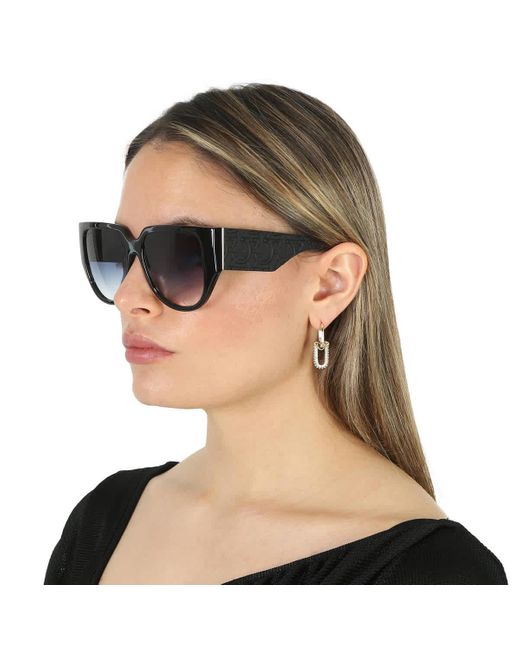 Ferragamo Blue Gradient Browline Sunglasses Sf1088se 001 57