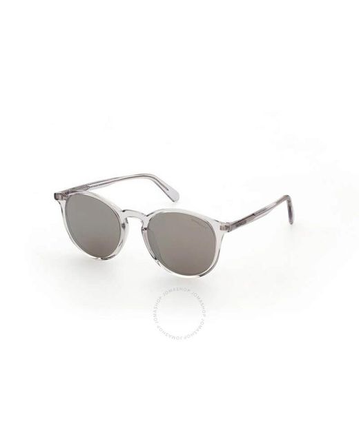 Moncler Metallic Voile Smoke Mirror Oval Sunglasses Ml0213 26q 50