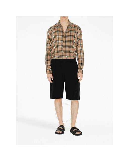 Burberry Natural Simson Vintage Check-Pattern Cotton Shirt for men