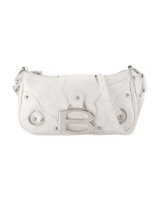 Balenciaga White Essex Shoulder Bag