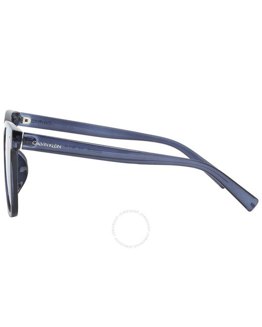 Calvin Klein Blue Square Sunglasses Ck20519s 410 55