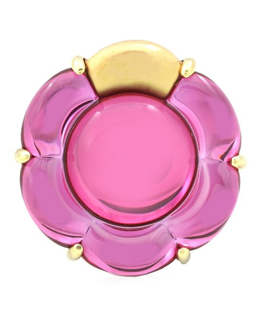 Baccarat Pink 'B Flower' Ring Fuchsia Crystal 2803647