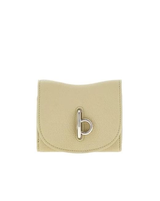 Burberry White Rocking Horse Compact Leather Wallet