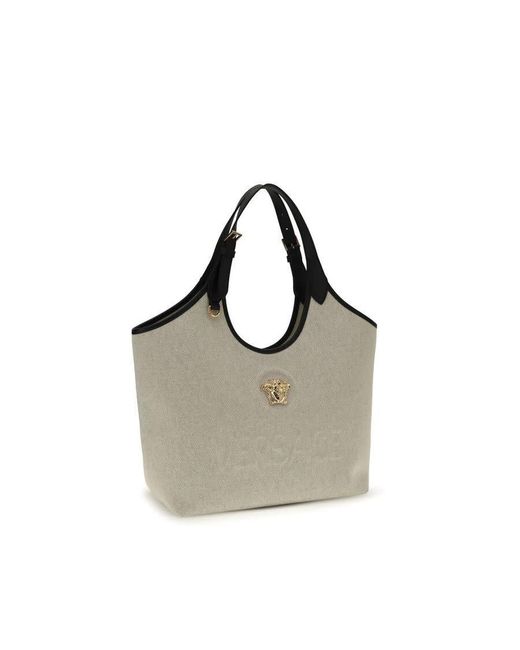 Versace Gray La Medusa Shoulder Bag