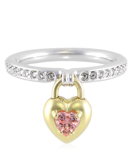 Swarovski Metallic Idyllia Motif Mixed Cuts Heart Ring