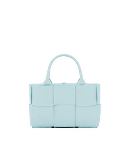 Bottega Veneta Blue Lamb Leather Tote Bag