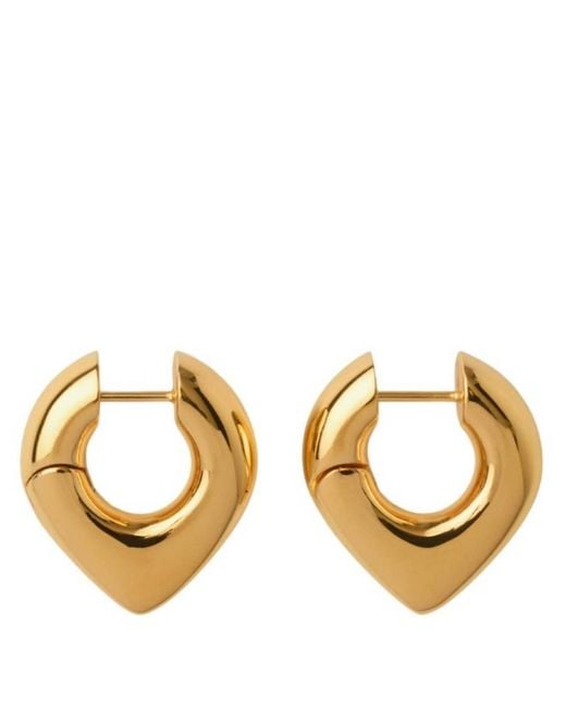 Burberry Metallic Plated Thorn Hoop Earrings for men
