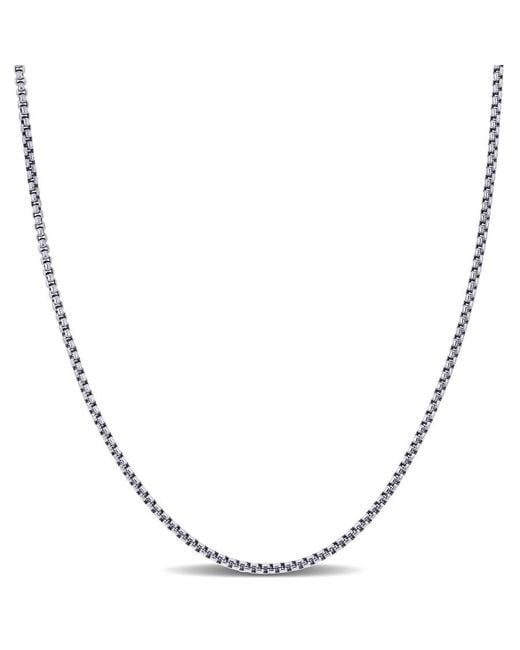 Amour Metallic 1.6Mm Hollow Round Box Link Chain Necklace