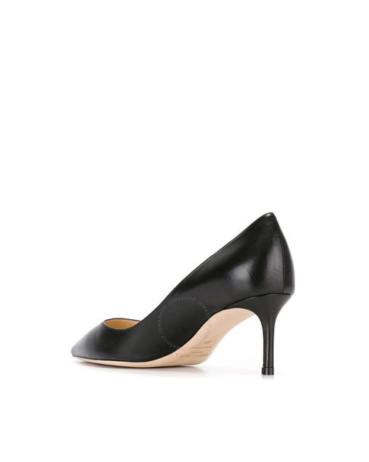 Jimmy Choo Blue Romy 60 Pointed-Toe Pumps, Brand Size 37.5 Us