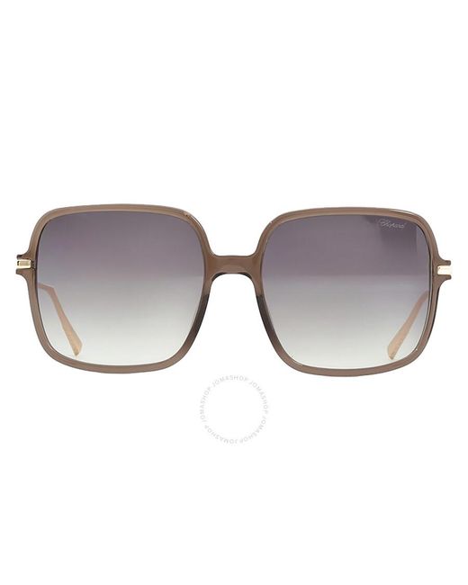 Chopard Gray Grey Gradient Square Sunglasses Sch300 0alv 58