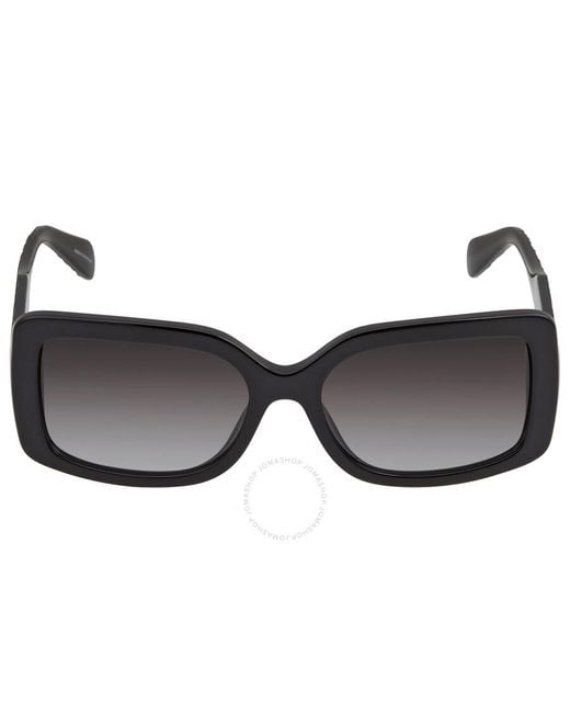Michael Kors Black Corfu Dark Gray Gradient Rectangular Sunglasses Mk2165 30058g 56