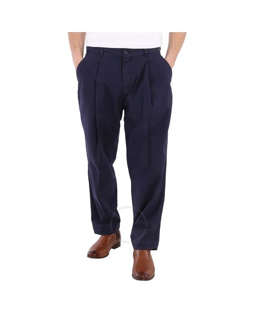 Moncler Blue Sportivo Navy Relaxed Chino Pants for men