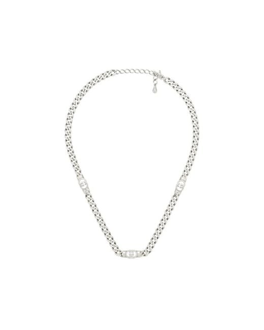 Gucci Metallic Interlocking G Chunky Curb Chain Necklace