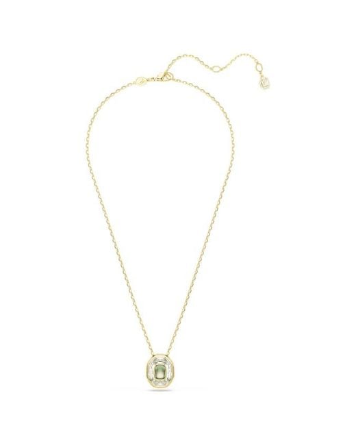 Swarovski Metallic Chroma Octagon Cut Crystal Pendant Necklace