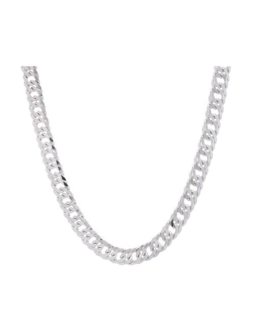 Tresorra Metallic Sterling Miami Cuban Chain Necklace