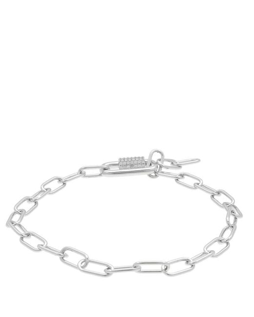 Apm Monaco White Sterling Chain Bracelet