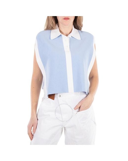 J.W. Anderson Blue Contrast Striped Polo Vest, Brand