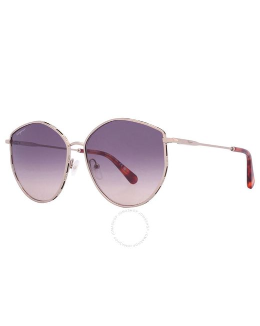 Ferragamo Purple Violet Gradient Irregular Sunglasses Sf264s 754 60