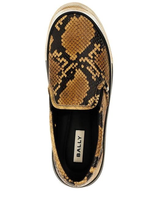 Bally Multicolor Leory 6304175 Snakeskin-Effect Leather Sneakers for men
