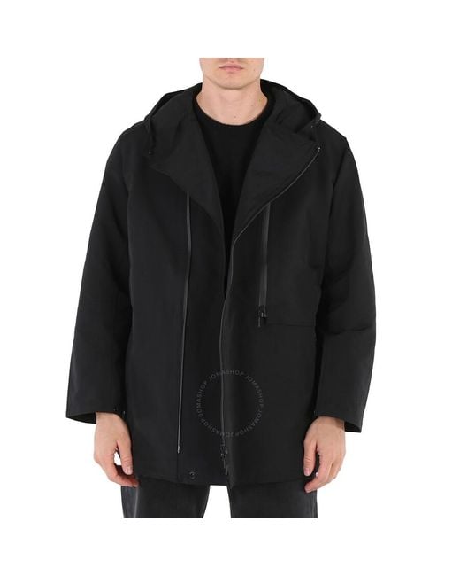 Adidas Black Y-3 Relaxed Fit Classic Dense Woven Hooded Parka for men