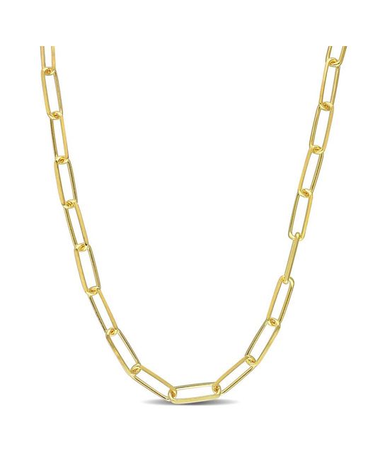 Amour Metallic 5Mm Diamond Cut Paperclip Chain Necklace