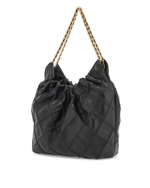 Tory Burch Black Mini Fleming Hobo Bag