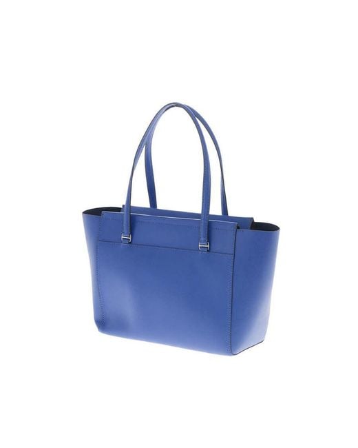 Tory Burch Blue Parker Logo Tote Bag
