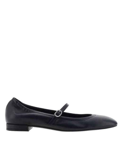 Stuart Weitzman Blue Claris Leather Ballet Flats