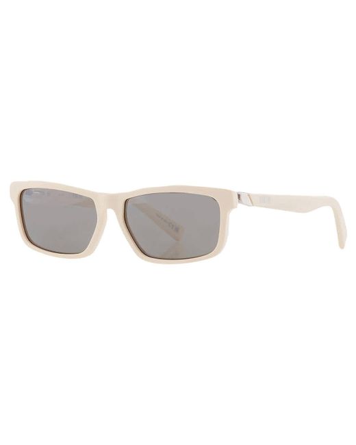 Dior White Grey Rectangular Sunglasses Ider S2u Dm40058u 25c 57 for men
