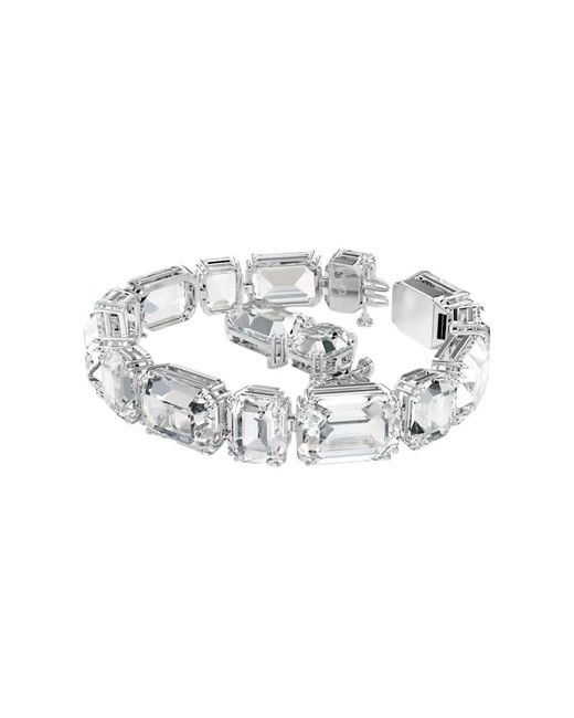 Swarovski Metallic Millenia Tennis Bracelet, Size Medium