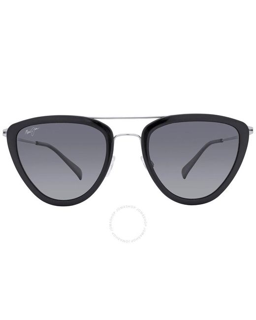 Maui Jim Black Hunakai Neutral Grey Irregular Sunglasses