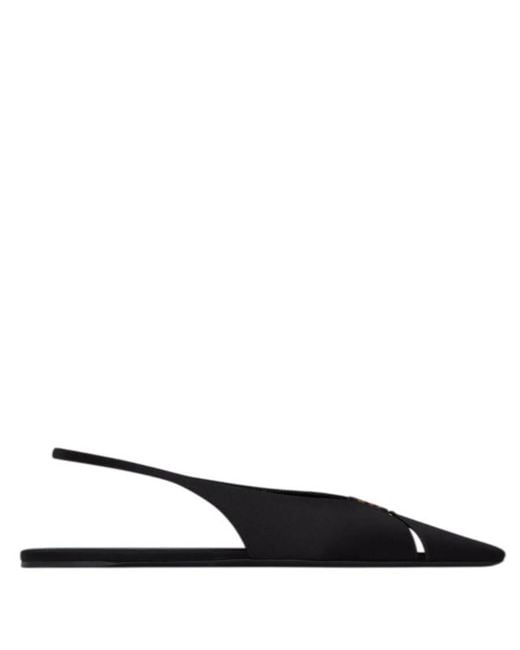 Saint Laurent Black Babylone Slingback Flats, Brand Size 35 Us