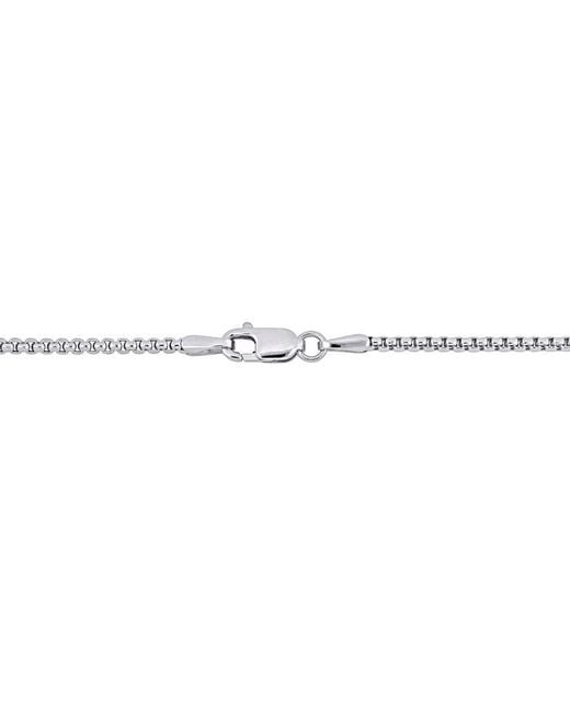 Amour Metallic 1.6Mm Round Box Link Necklace