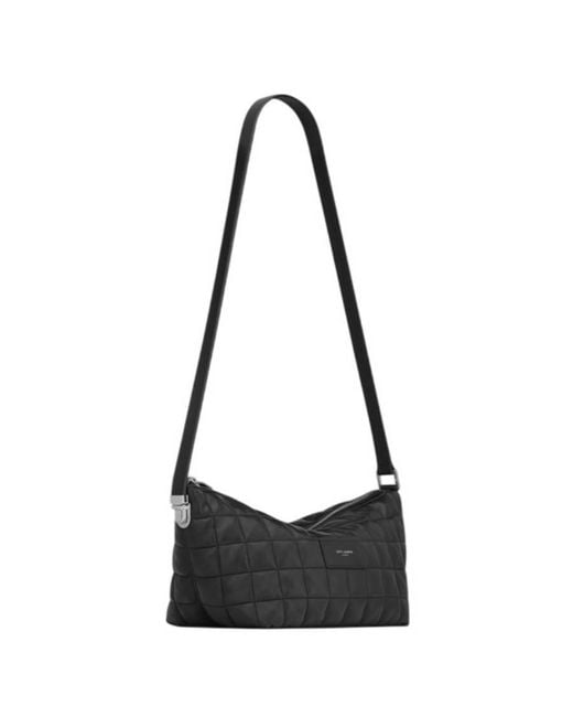 Saint Laurent Black Carre-Quilted Le Tuc Crossbody Bag for men