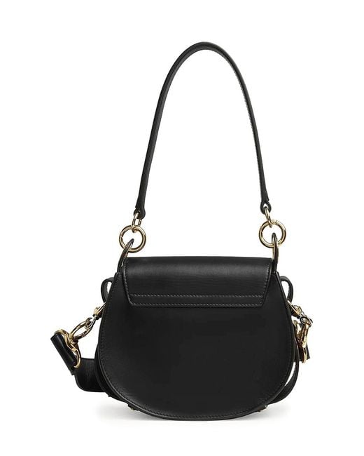 Chloé Black Leather And Suede Small Tess Bag