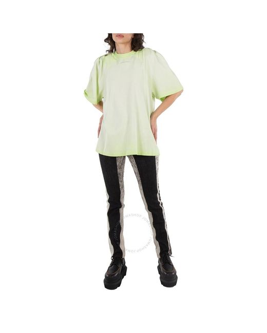 Y. Project Yellow Ladies Limi Ruched Shoulder Tee, Brand Size 36 (Us