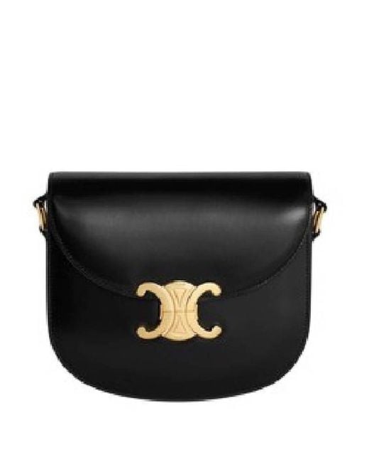 Céline Black Triomphe Besace Bag