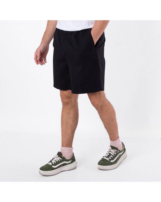 AMI Black Elasticated Waist Wool Shorts for men