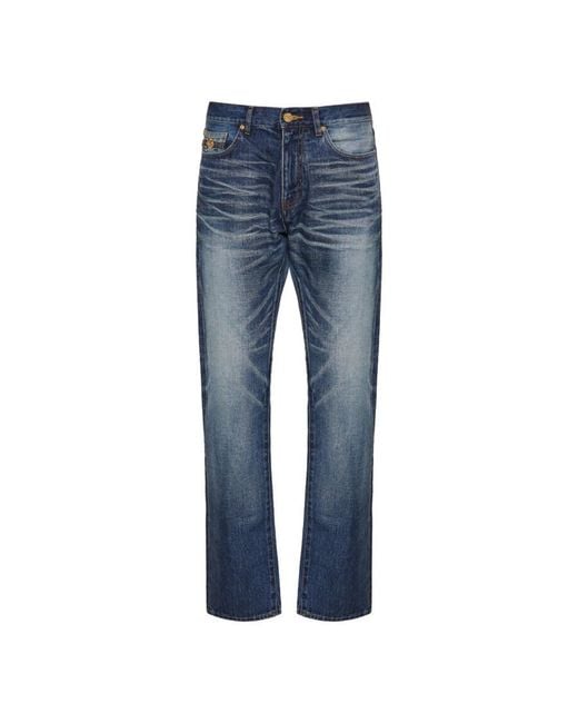 Versace Blue Regular-Fit Denim Jeans, Waist for men
