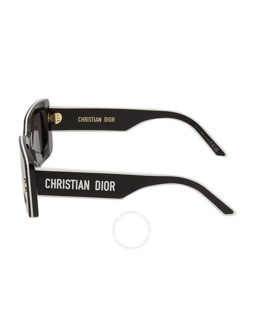 Dior Brown Dark Grey Rectangular Sunglasses Pacific S1u 01a 53