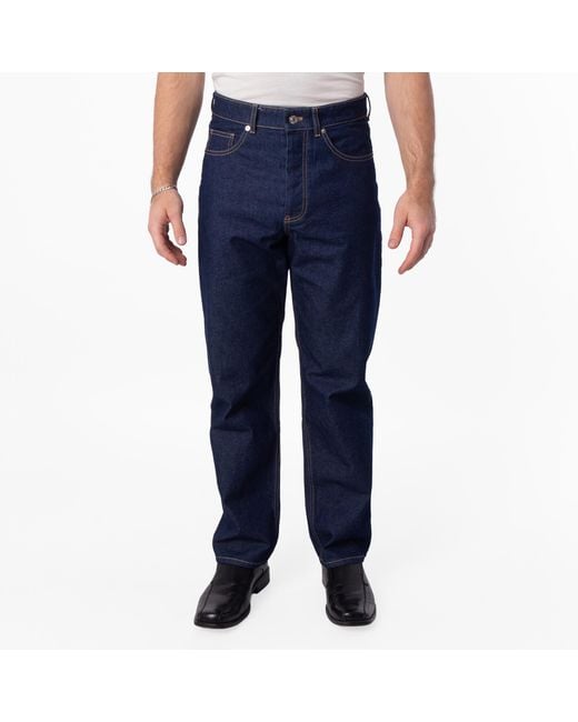 Maison Kitsuné Blue Straight Cut Denim Jeans for men