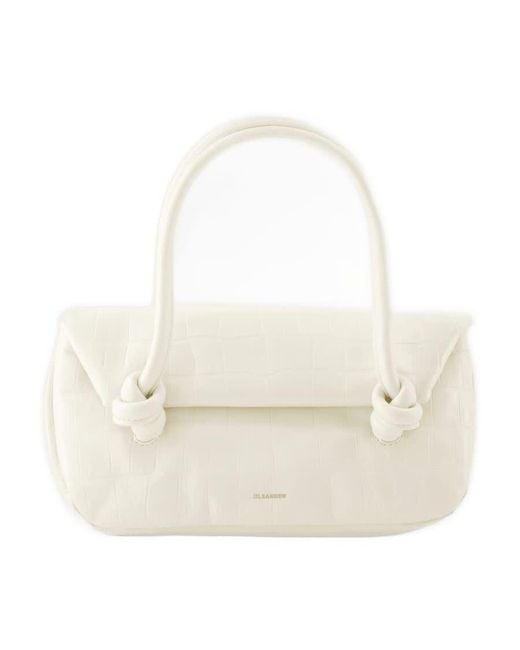 Jil Sander White Knot Shoulder Bag