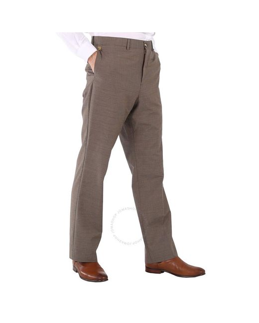 Burberry Gray Wool Pocket Detail Tailored Trousers for men