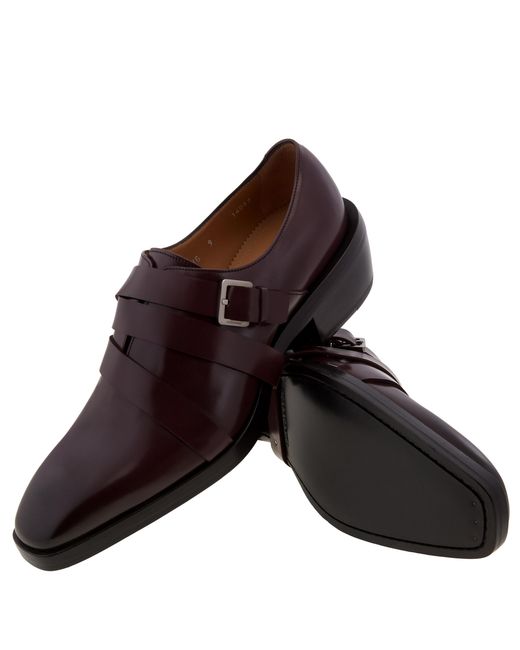 Ferragamo Brown Ferragamo Forest Monk Strap Leather Shoes, Size 9 E for men