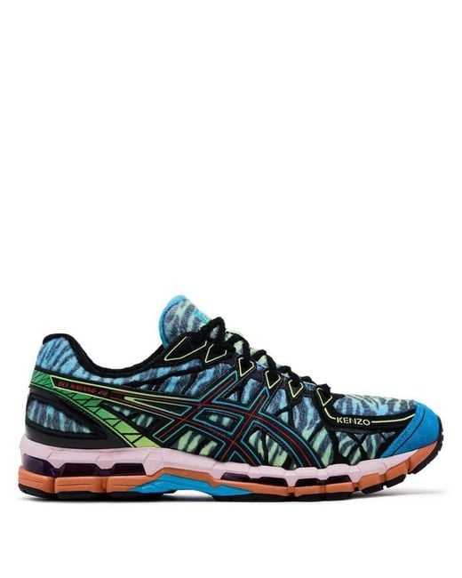 KENZO Blue Low Top Lace Up Sneakers, Brand Size 6.5 Us for men